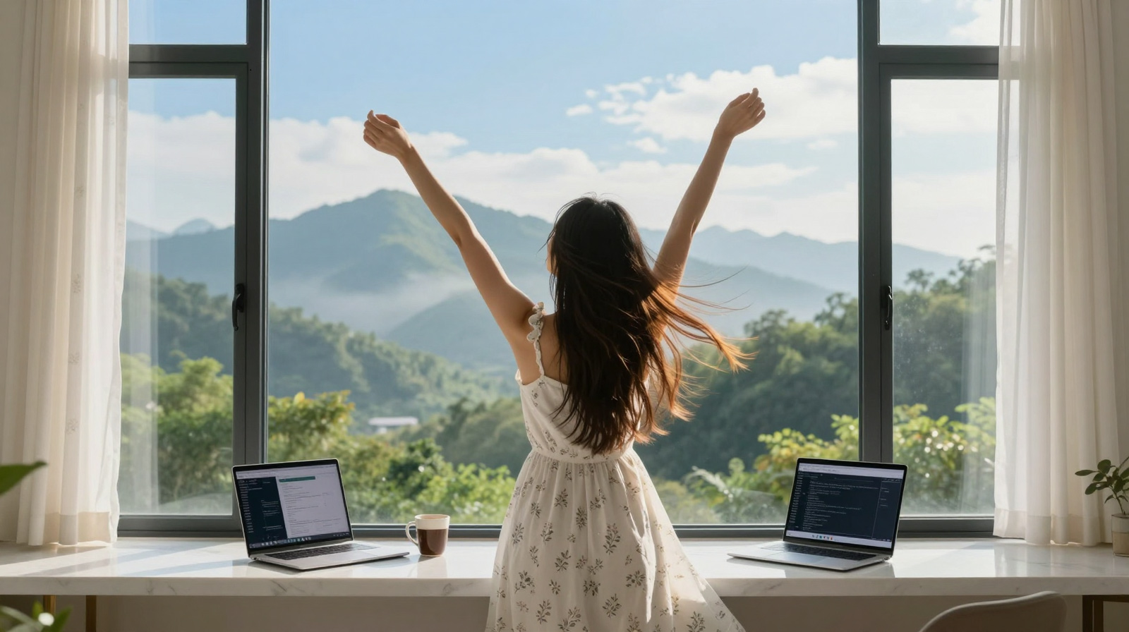 Liquid glass style illustration